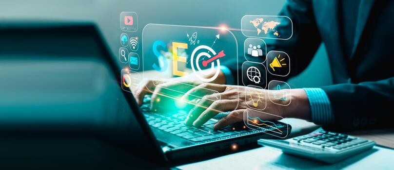 business people use seo tools unlocking online potential boost visibility attract organic traffic and dominate search engine rankings with strategic optimization techniques digital marketing photo